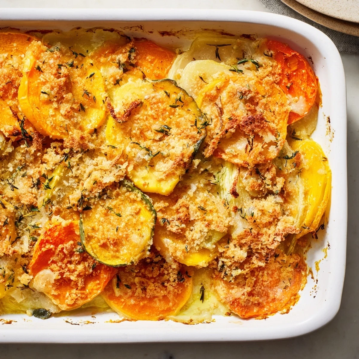 Winter Vegetable Gratin Gruyere