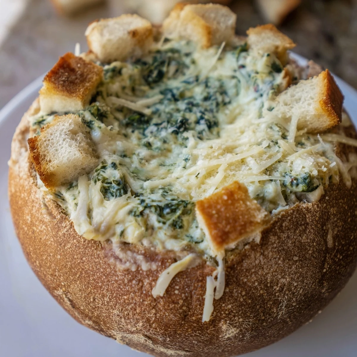 Creamy Spinach Dip Sourdough