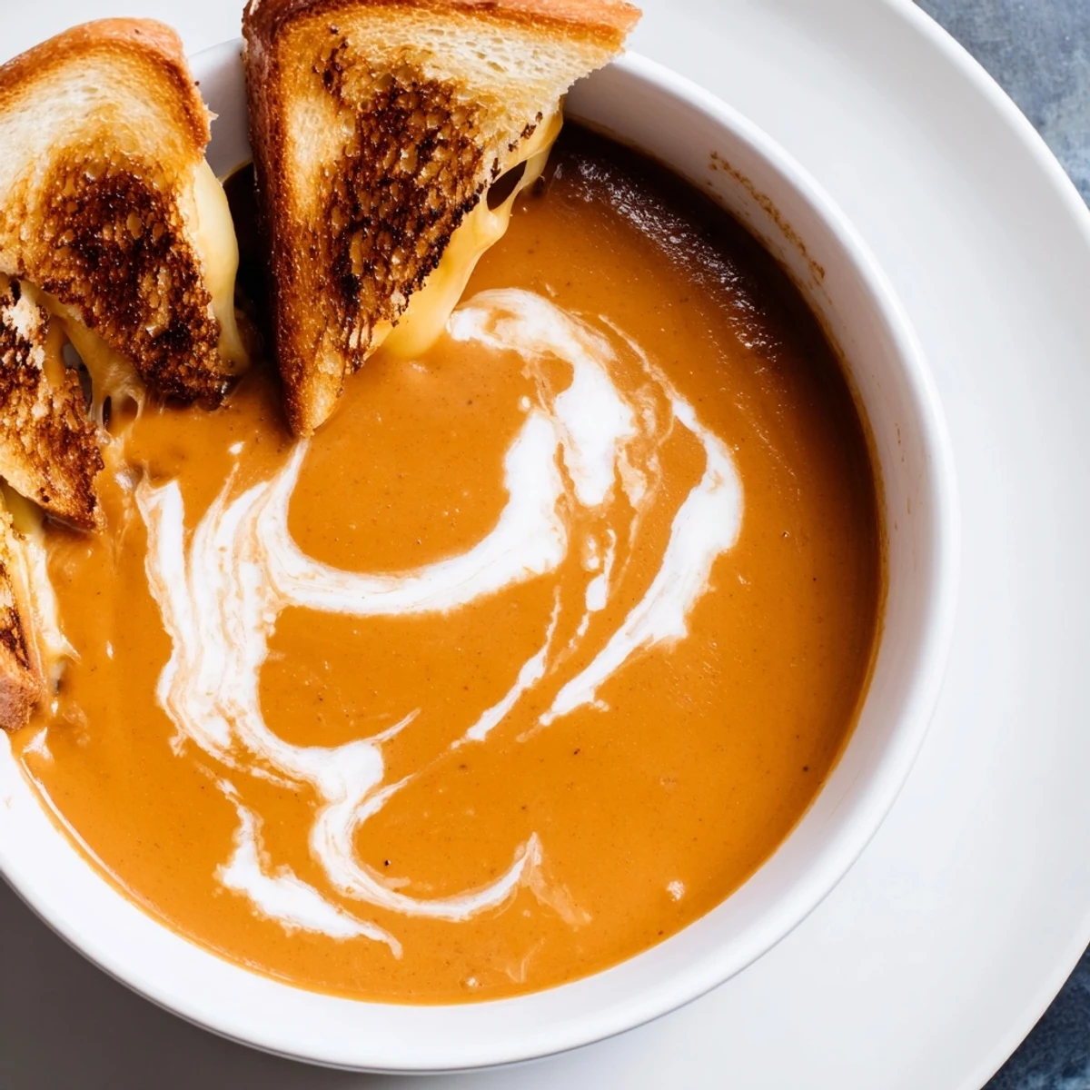 Creamy Tomato Soup Grilled Cheese