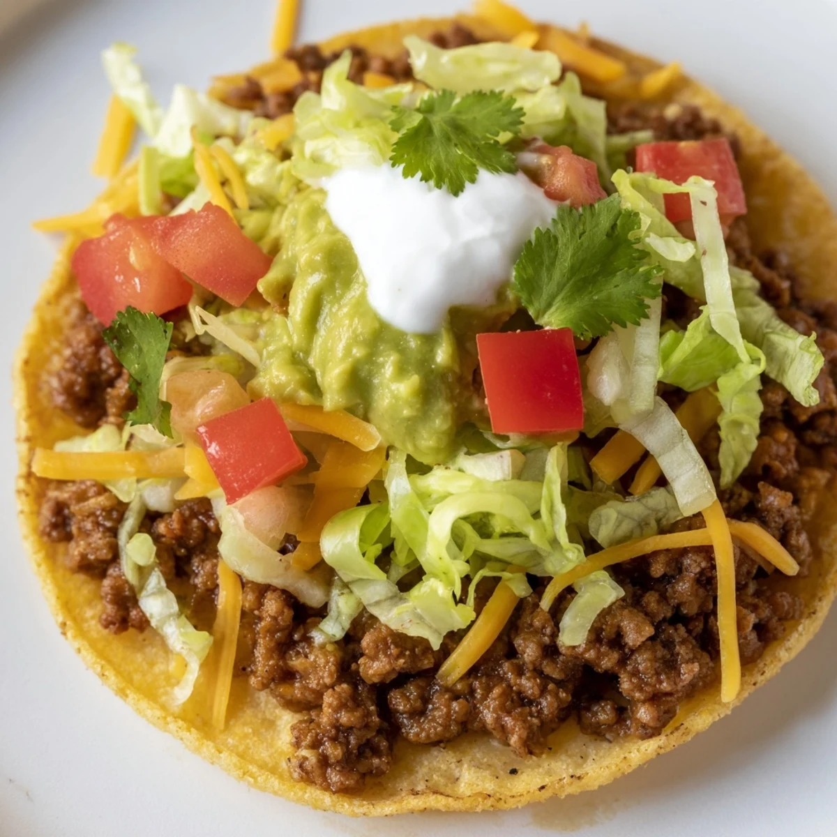 Golden, crispy mini taco shells filled with seasoned ground beef, shredded cheddar, and vibrant lettuce, ready for game day.  