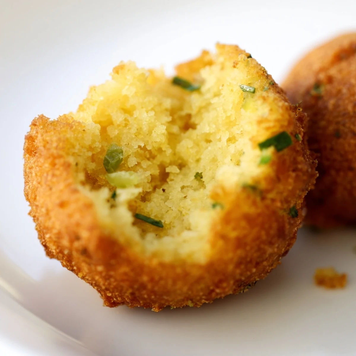 Golden, bite-sized Southern hush puppies cooling on a wire rack, ready for a summer barbecue platter.
