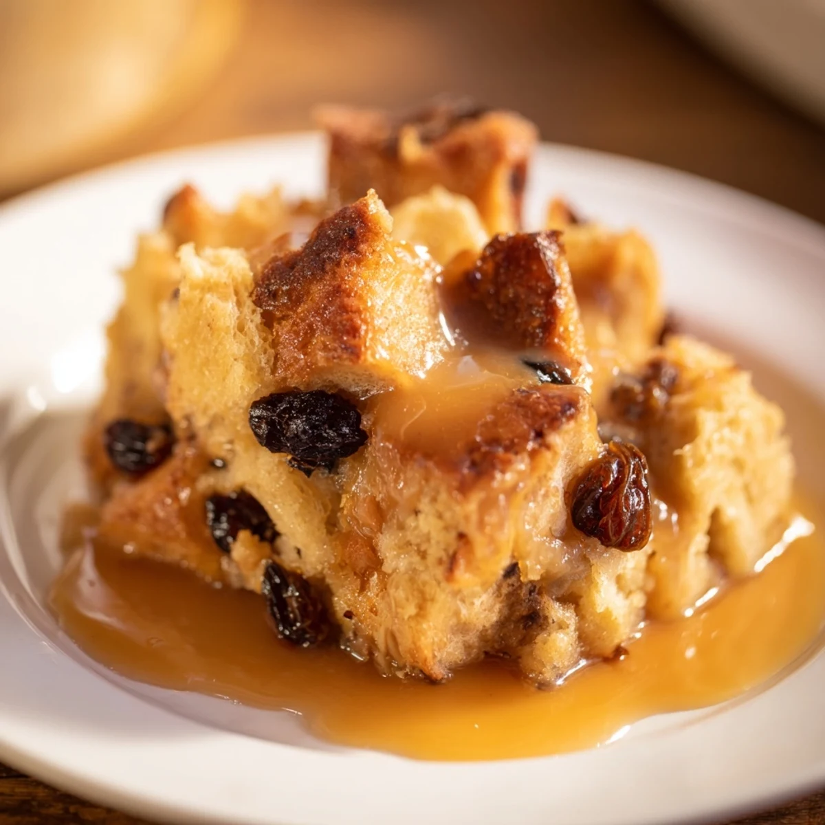 This classic Southern dessert features a custardy slice drizzled with silky caramel sauce.