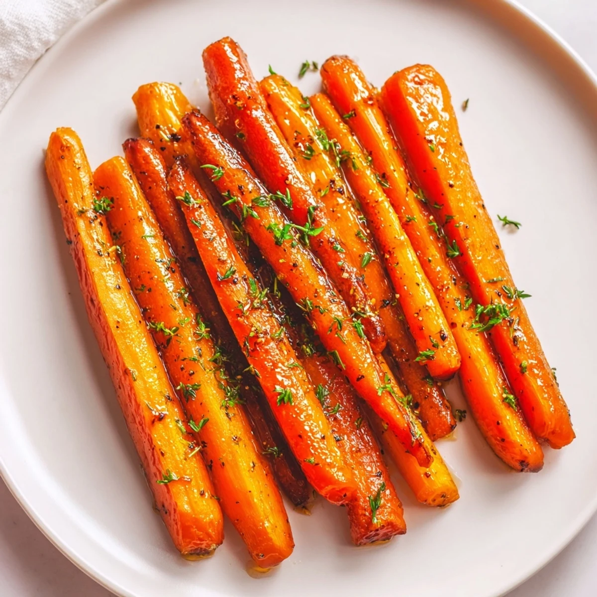Serving the roasted carrots with honey glaze alongside grilled chicken for a simple weeknight meal.