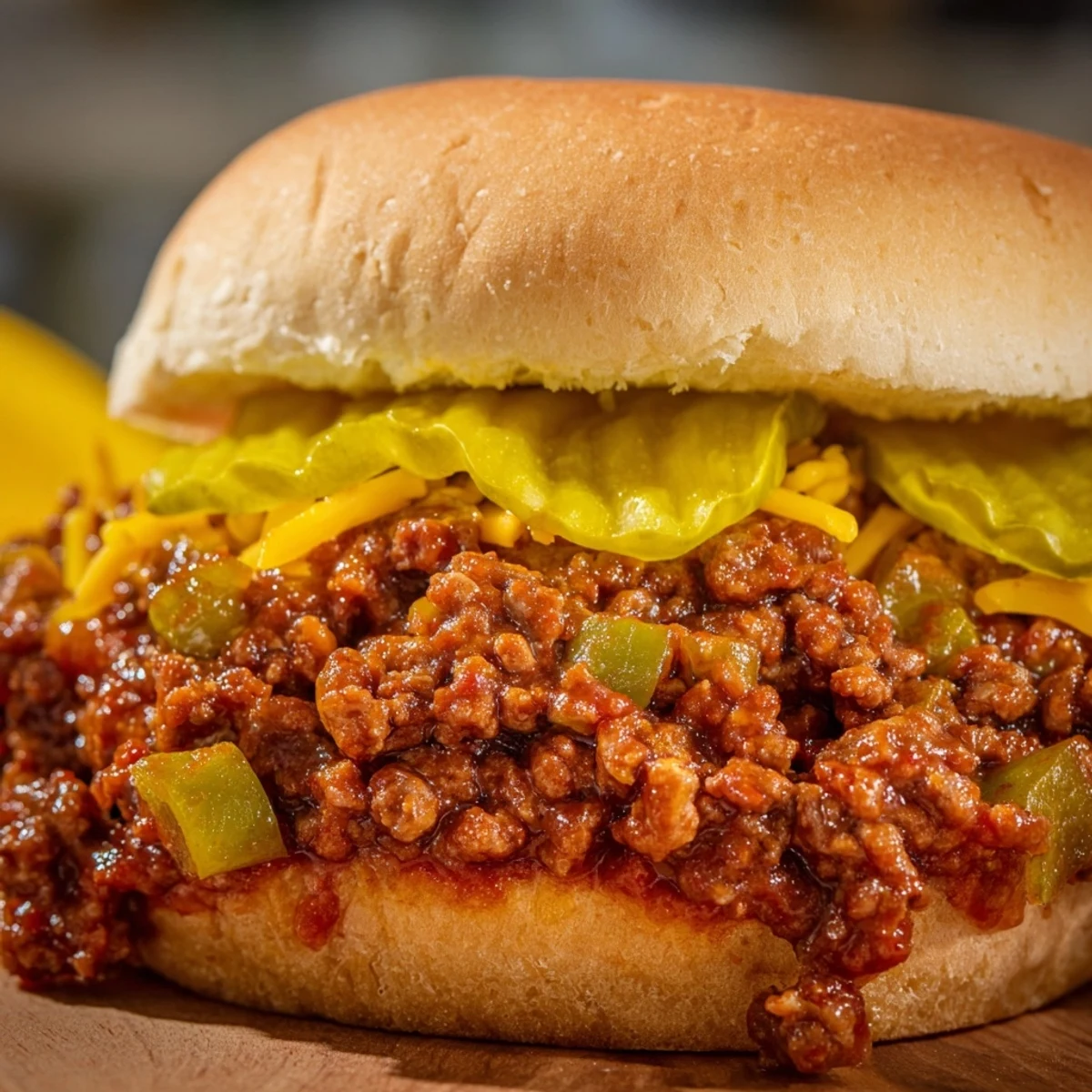 Classic sloppy joes sandwich featuring tangy tomato beef mixture on soft hamburger buns
