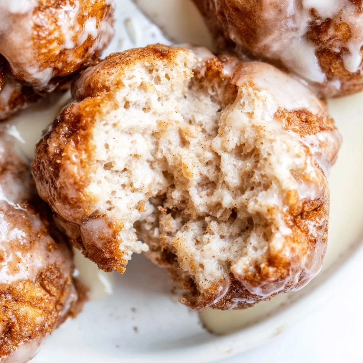 Golden high protein no sugar monkey bread with cinnamon coating in bundt pan