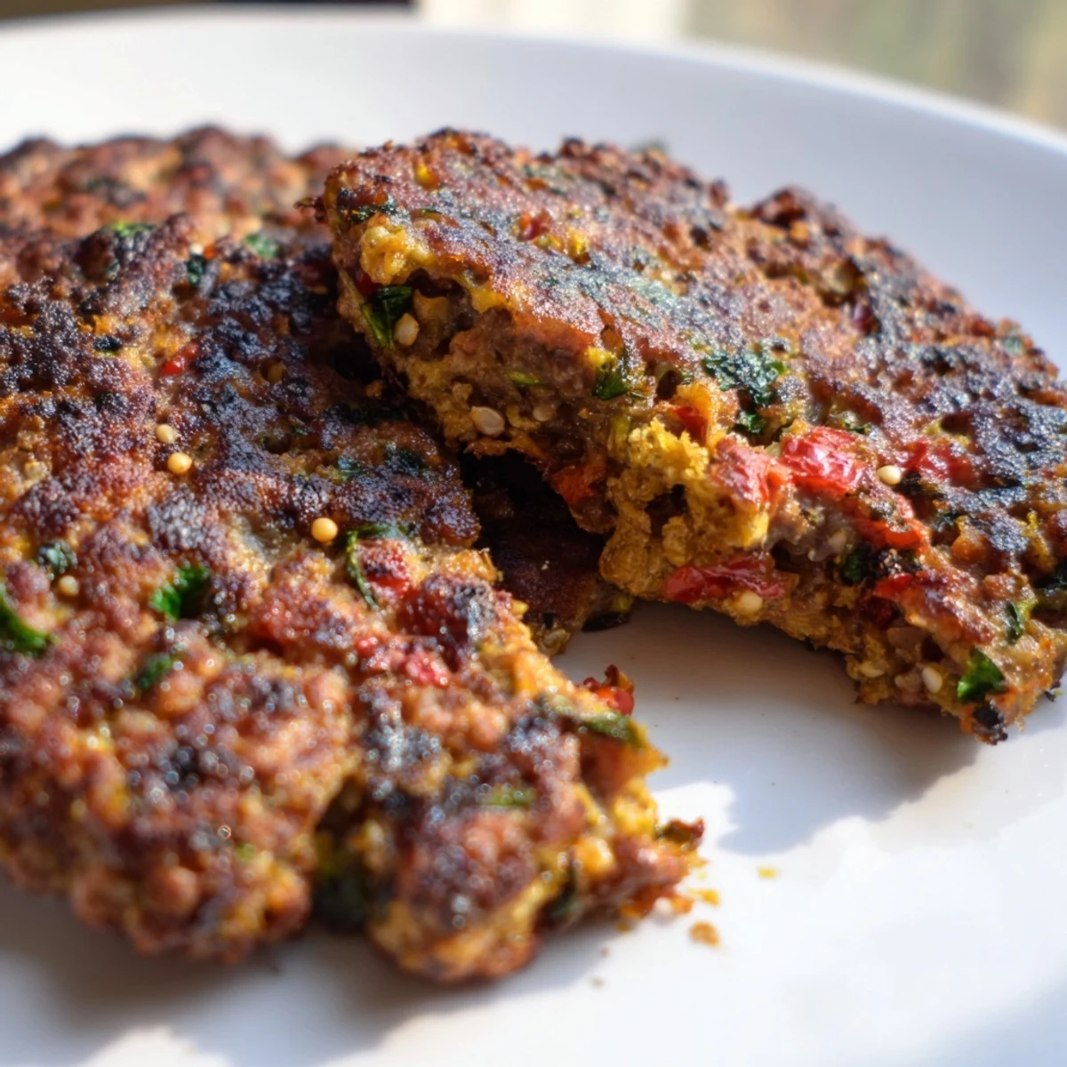 Golden Pakistani Chapli Kabab sizzling in pan with crispy charred edges and aromatic spices