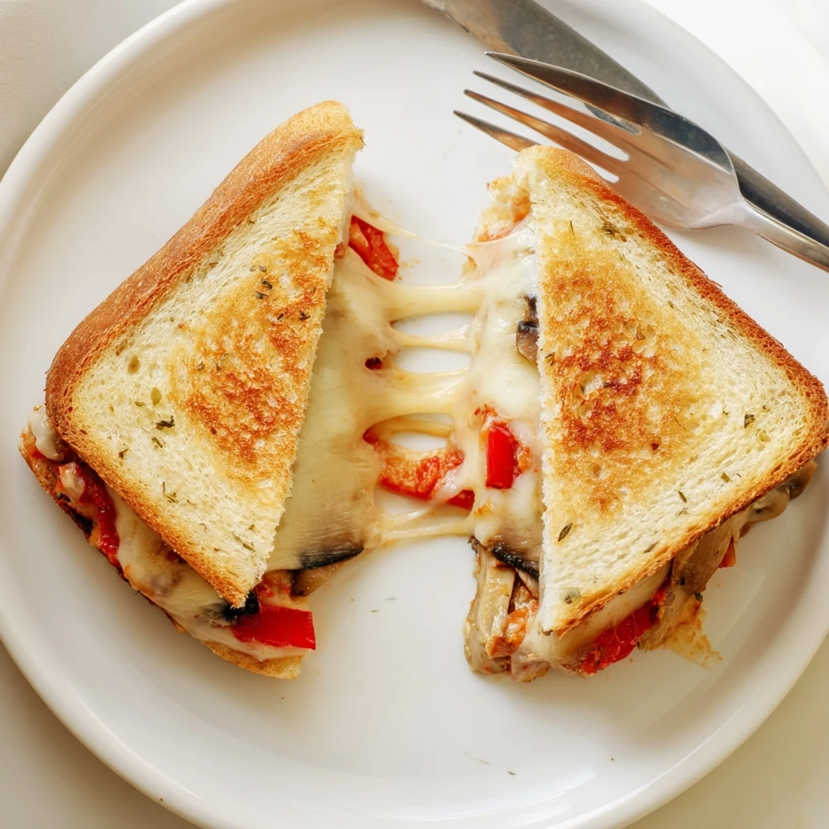 Campfire ready Pie Iron Pizza Pockets sizzling over flames, oozing savory sauce