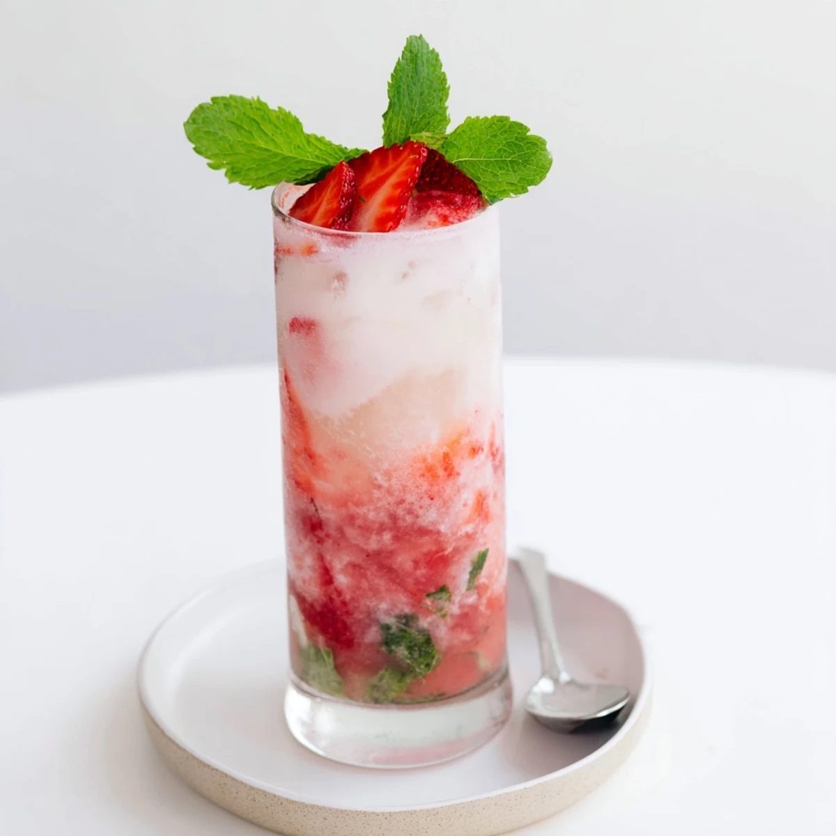 Vegan Strawberry Coconut Cooler Recipe, creamy coconut milk and tangy lime aroma
