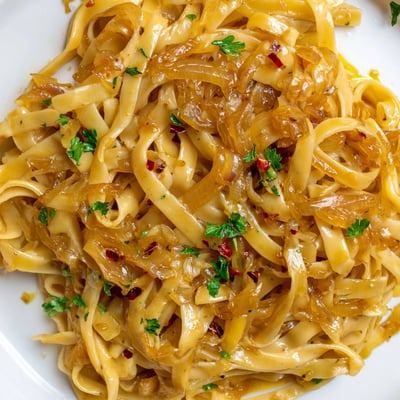 Sweet Heat Caramelized Onion Fettuccine