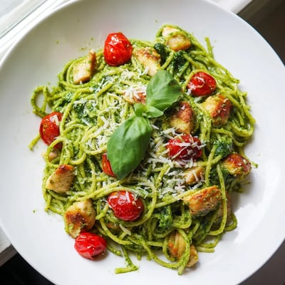 Light Pesto Pasta With Chicken