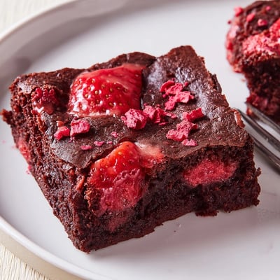 Fudgy Strawberry Brownies